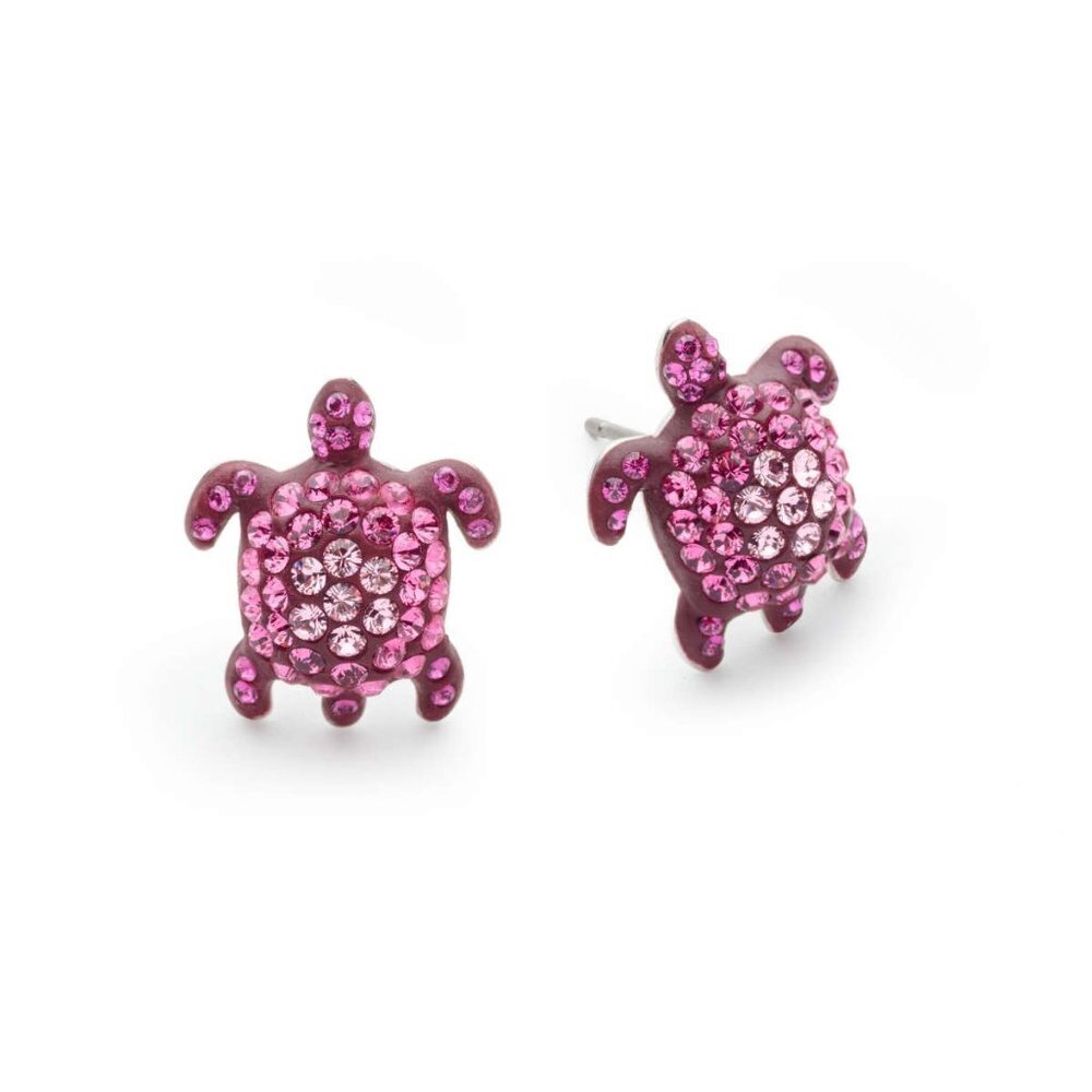 Swarovski 5524396 earrings Turtle pink crystal stud studs jewelry fashion new